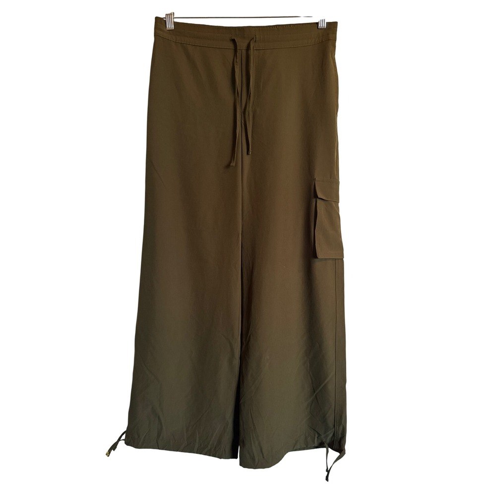 Old Navy Olive Green Drawstring Cargo Wide-Leg Track Pants